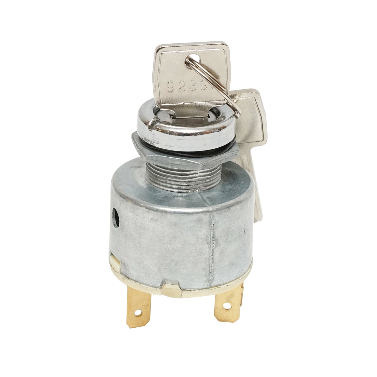 Universal ignition switch with key, 12V, 5 pins, diameter 35mm, screw thread diameter 18mm Breckner Germany