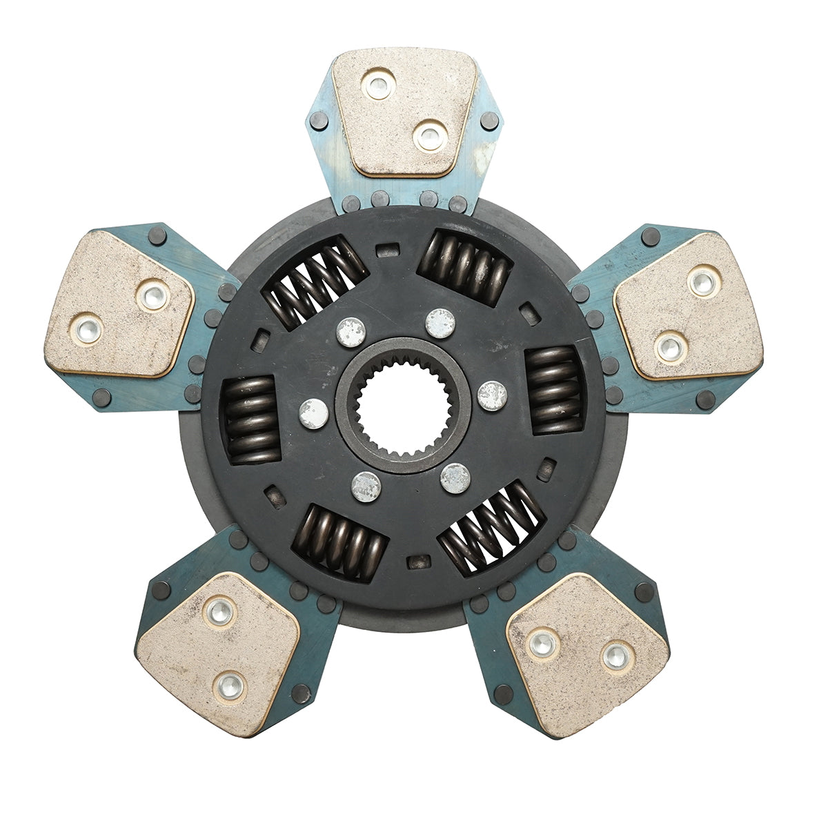 Clutch disc Massey Ferguson 215mm OEM code 3435019M1, 3435019M2, 3435019M3, 3709302M91, 3709446M91, 4264079M91, 6252995M91