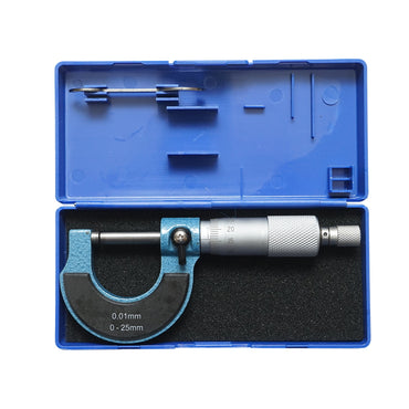External mechanical micrometer with enamel frame, metric 0-25 mm