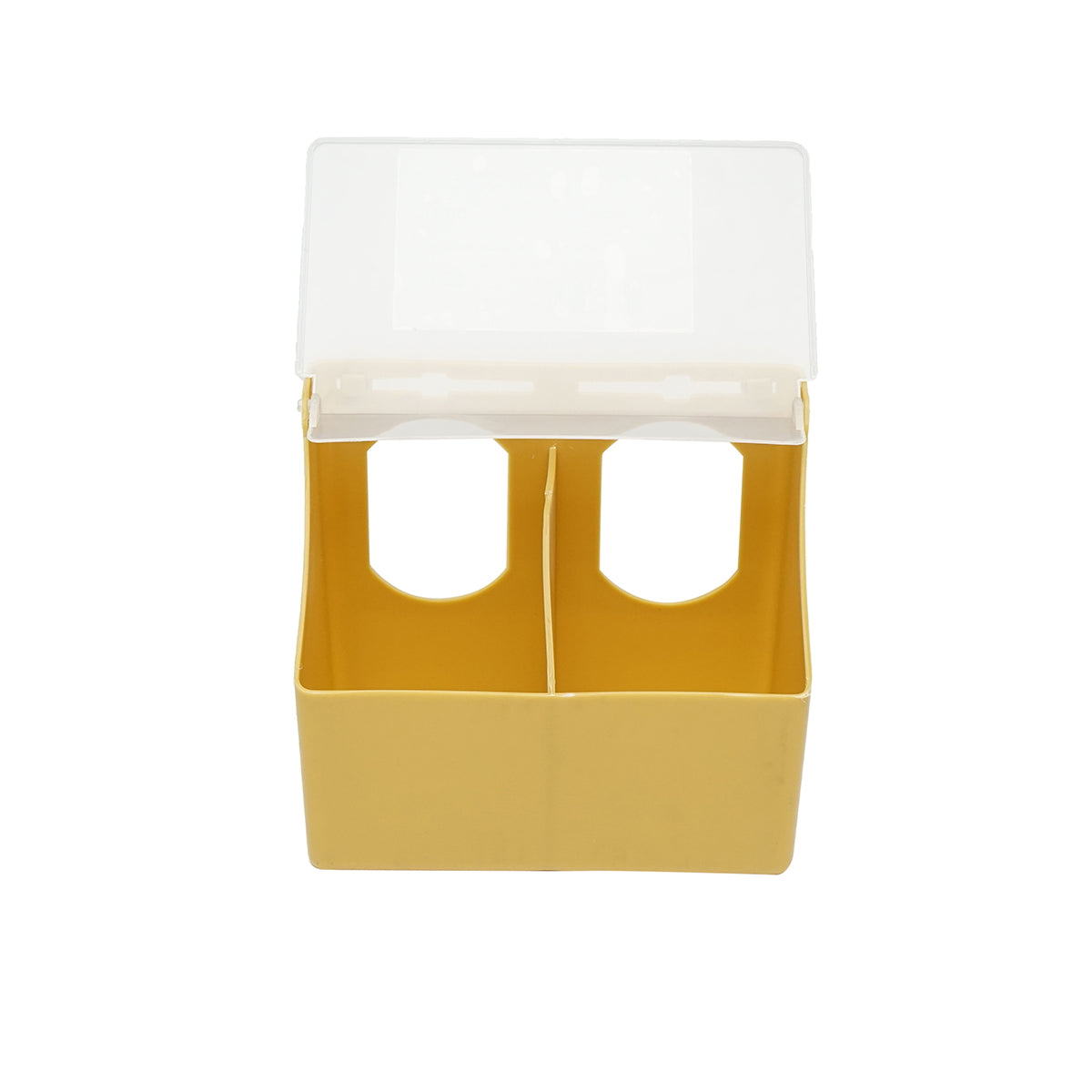 Foldable plastic pigeon feeder, 2 compartments 16x9x14cm