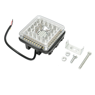 LED lamp 9-36V, 40W, white-yellow color, aluminum housing 110x107x50mm
