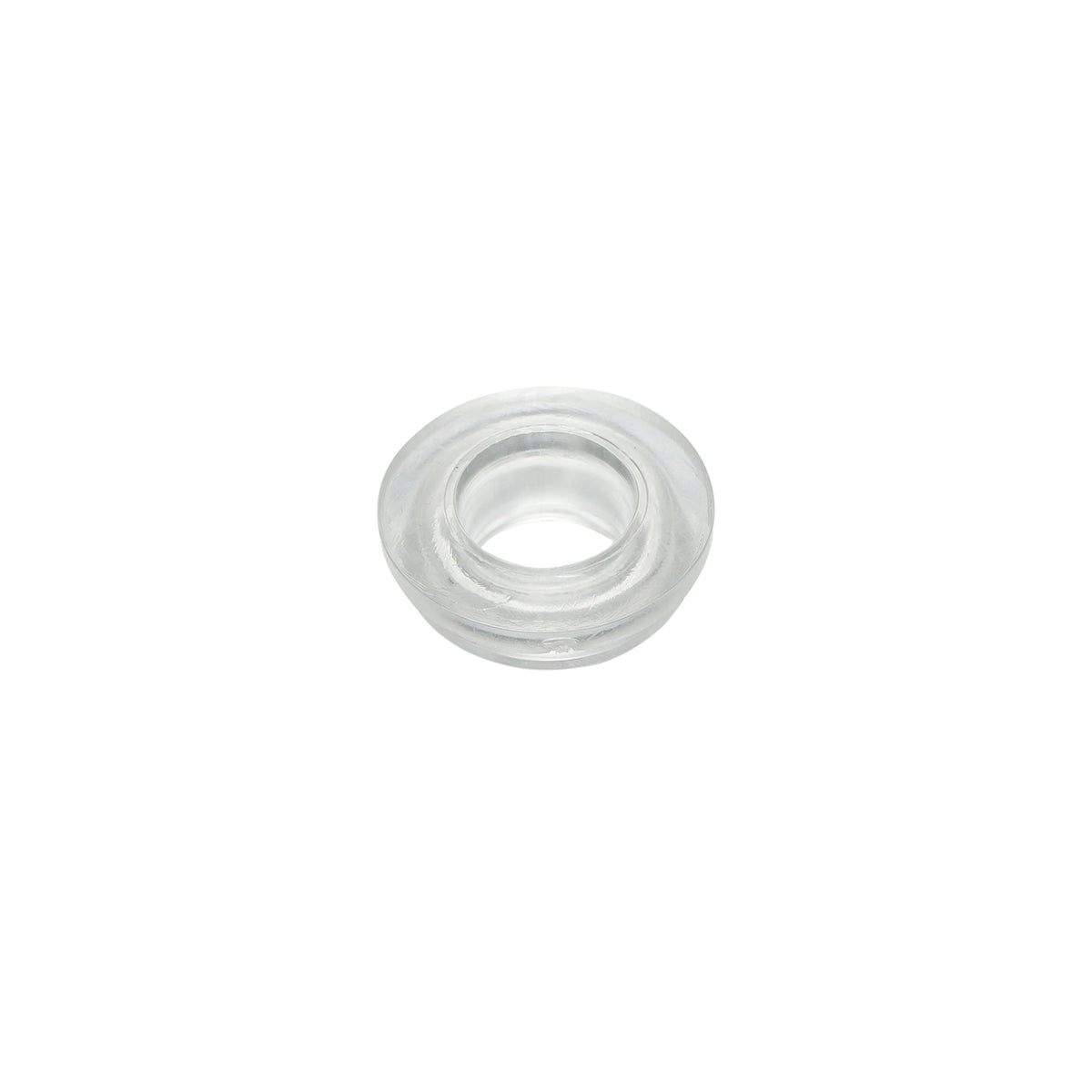 Transparent silicone gasket 12mm for drip tape/tube irrigation systems.