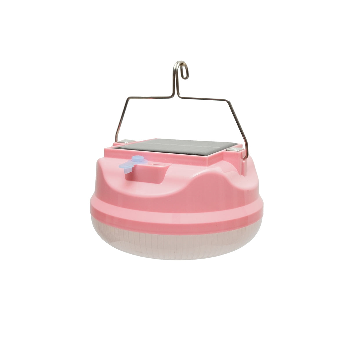 200W LED lamp with solar panel and 2400mA battery, pink