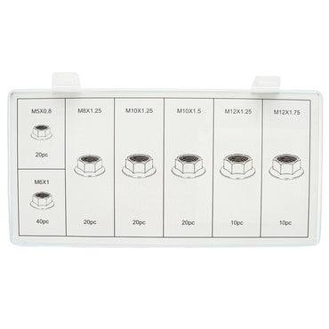 140-piece nut set with self-locking flange Breckner Germany