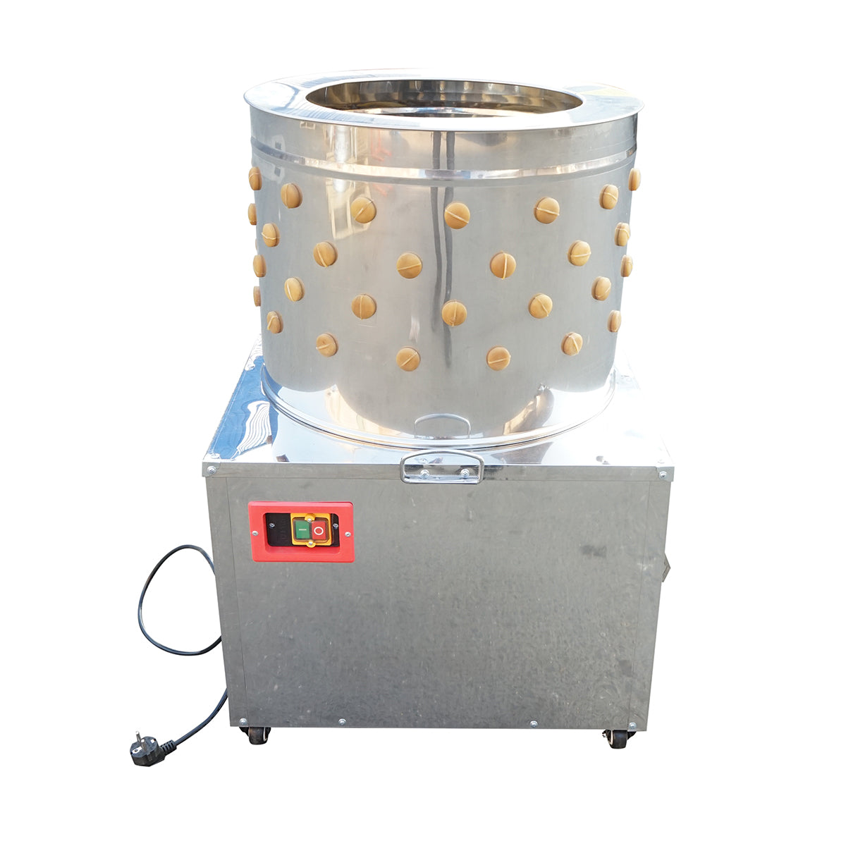 Inox plucker 1500W, 220V max capacity 4 birds, 157 fingers, 180 r/min IP68