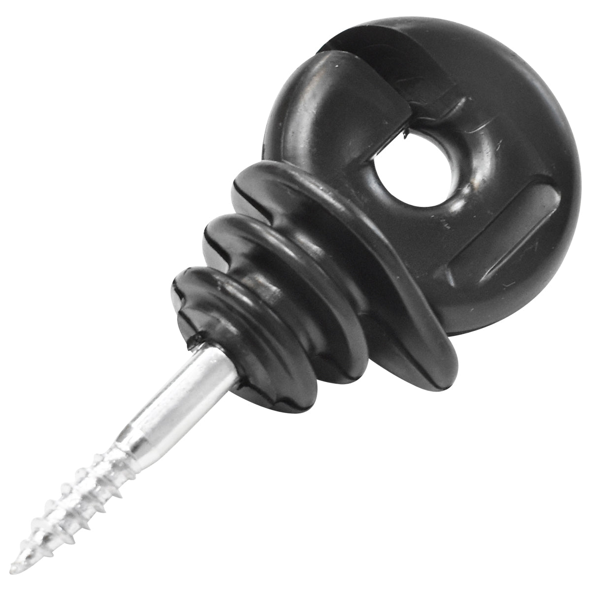 Compact black ring isolator with a diameter of 5.9mm, 89x40mm for electric fence Thor