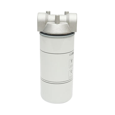 Filter and support (battery) for removing particles from diesel tank, maximum pressure 3.4 Bar, flow rate 94.6 L/min, 30 microns, 1 1/2 -16 UNF Breckner Germany
