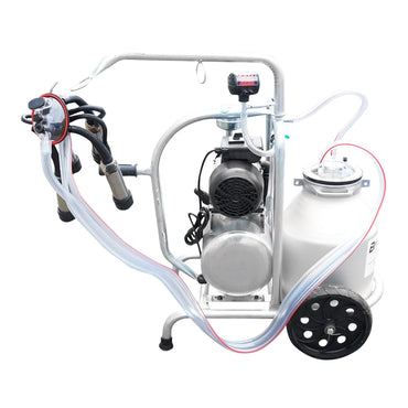 Cow milking machine with a 160cc collector group, galvanized chassis, 30L aluminum tank, 1 station Breckner Germany