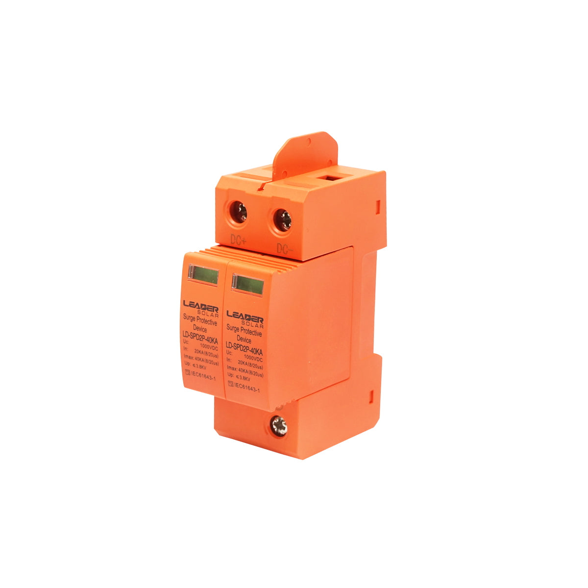 Surge protector with signaling for photovoltaic systems LD-SPD-2P-40kA-1000VDC Leader