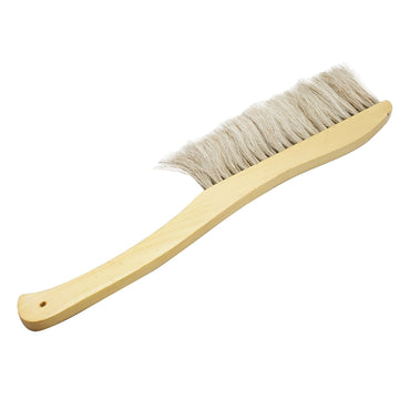 Triple row beekeeping brush made of horsetail with a wooden handle and rounded tip 400x100x15mm
