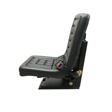 Universal seat with seat belt for agricultural or industrial machinery, forklift