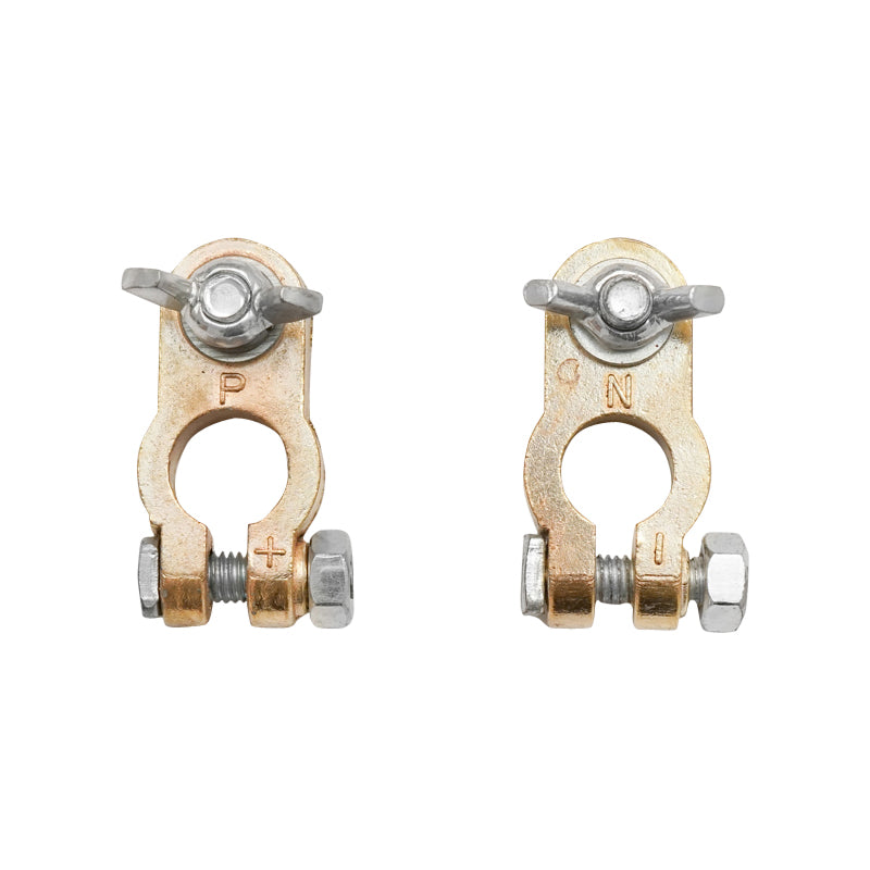 Set of copper battery terminals with HD Heavy Duty Breckner Germany