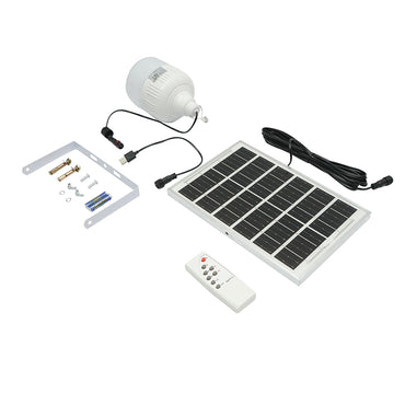 LED lamp 50W, 6500K with 3W polycrystalline solar panel and remote control IP20 Breckner Germany