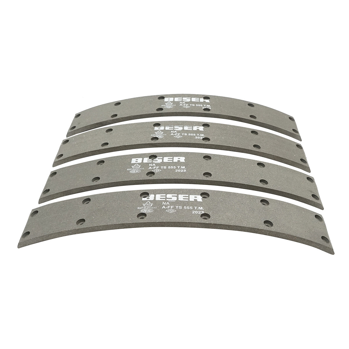 Brake shoe set 355x51mm Massey Ferguson OEM code 1851062M91