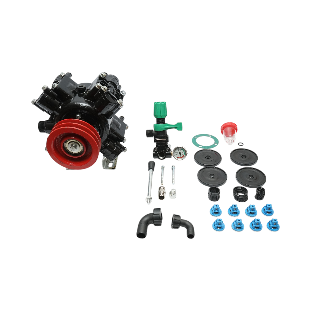 Diaphragm pump 7.5HP/5.5KW with 4 membranes, flow rate 60L/min, pressure 30 bar, speed 500-600 rpm