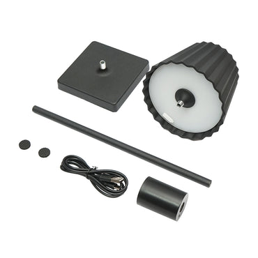 3W rechargeable LED table lamp, 3.7V 1800mAh, USB 5V 1A, black Breckner Germany