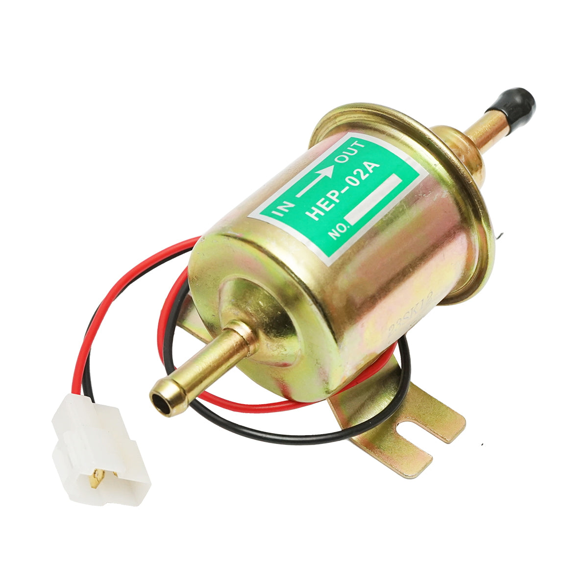 Universal electric fuel pump with built-in filter, 12V, L=145mm, dia 8mm for diesel/gasoline OEM HEP-02A