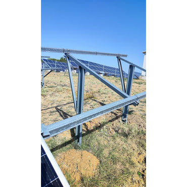 Complete mounting system, structure on compacted soil for 20PV 11 KW photovoltaic solar panels 550-575W