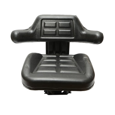 Black seat for tractor U-445, U-650 with triple adjustment and shock absorber