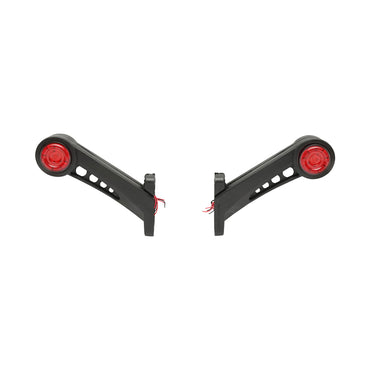 Set of side marker lamps with LED 12-24V, red-white, flexible PVC Breckner Germany