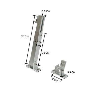 Set of legs, mounting system for solar panels with adjustable angle 15-35 degrees, system A 20mm