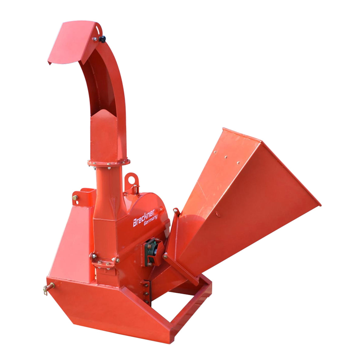 Branch shredder with PTO power take-off, required power 18-50 HP, maximum log diameter 100 mm, hopper 400x420x600 mm Breckner Germany
