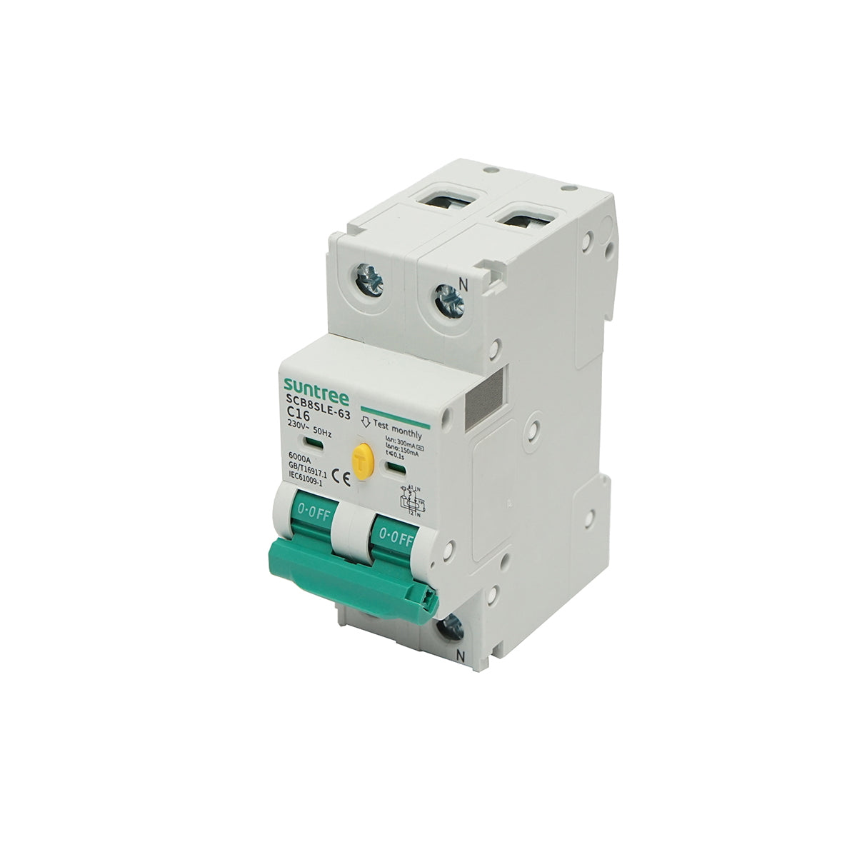 Automatic circuit breaker type 1+N, 16A 400VAC Suntree