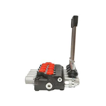 Hydraulic distributor with 4 levers safety valve SD11 flow 80L/min lever and reduction -15 /+80 Breckner Germany