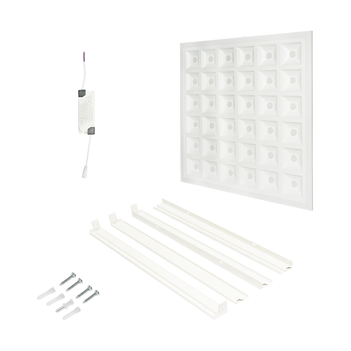 Slim LED panel 60W, 220V, IP20, 6500K, 595x595x20mm for ceiling tiles Breckner Germany