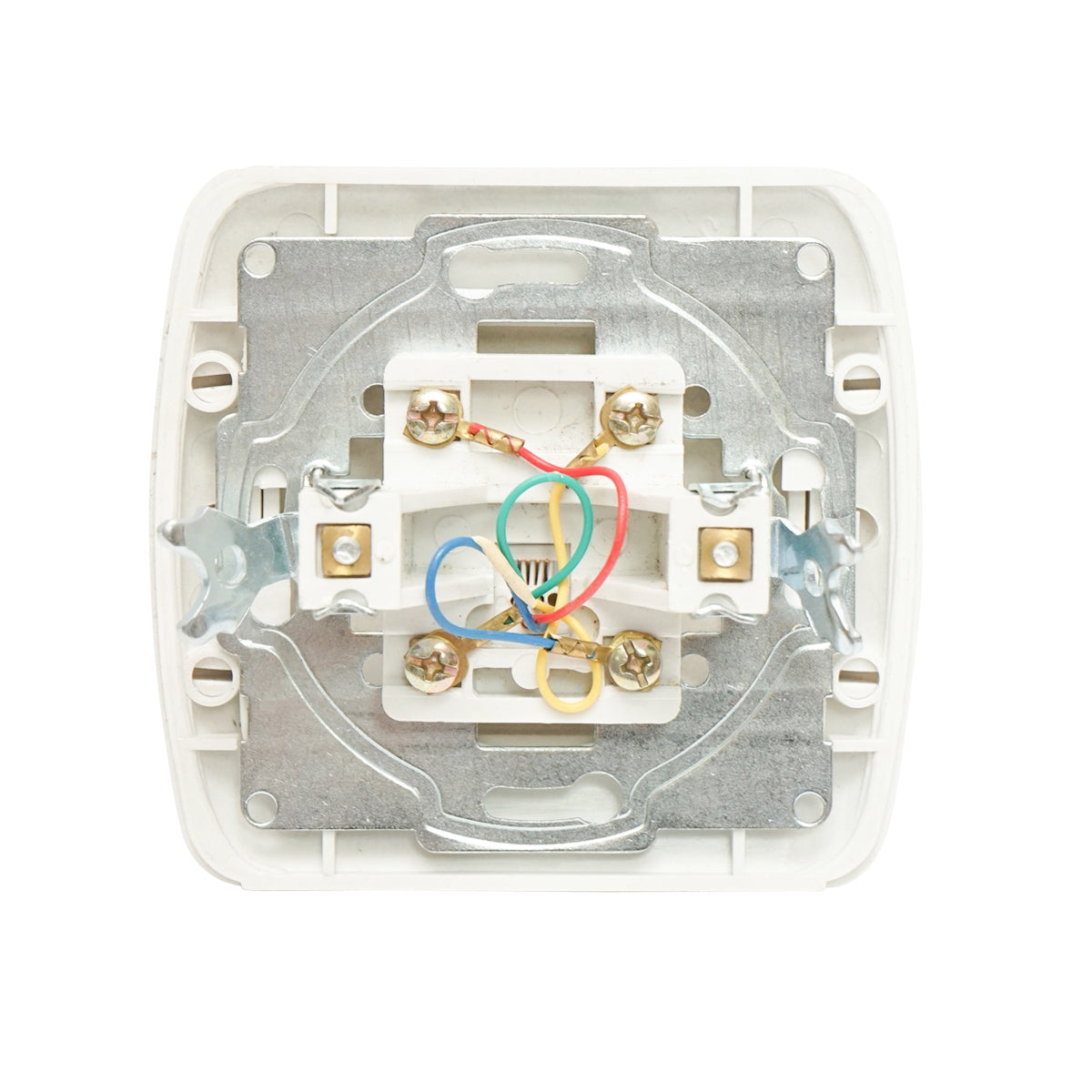 White RJ11 phone socket ST MAKEL recessed