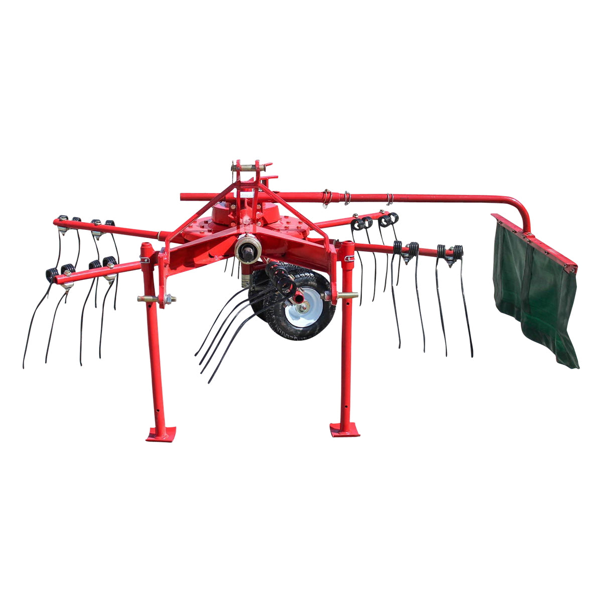 Rotary spider rake with a working width of 1.80m, required power 15-50HP, with 6 arms weighing 220Kg Konig Traktoren