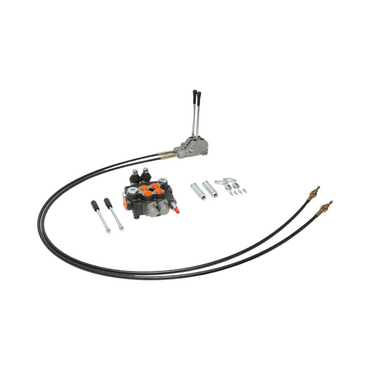 Hydraulic distributor with 2 levers, cable length 2m pressure 250 bar flow 80L/min Breckner Germany