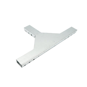Horizontal T branch made of galvanized steel for gutter 25x50mm