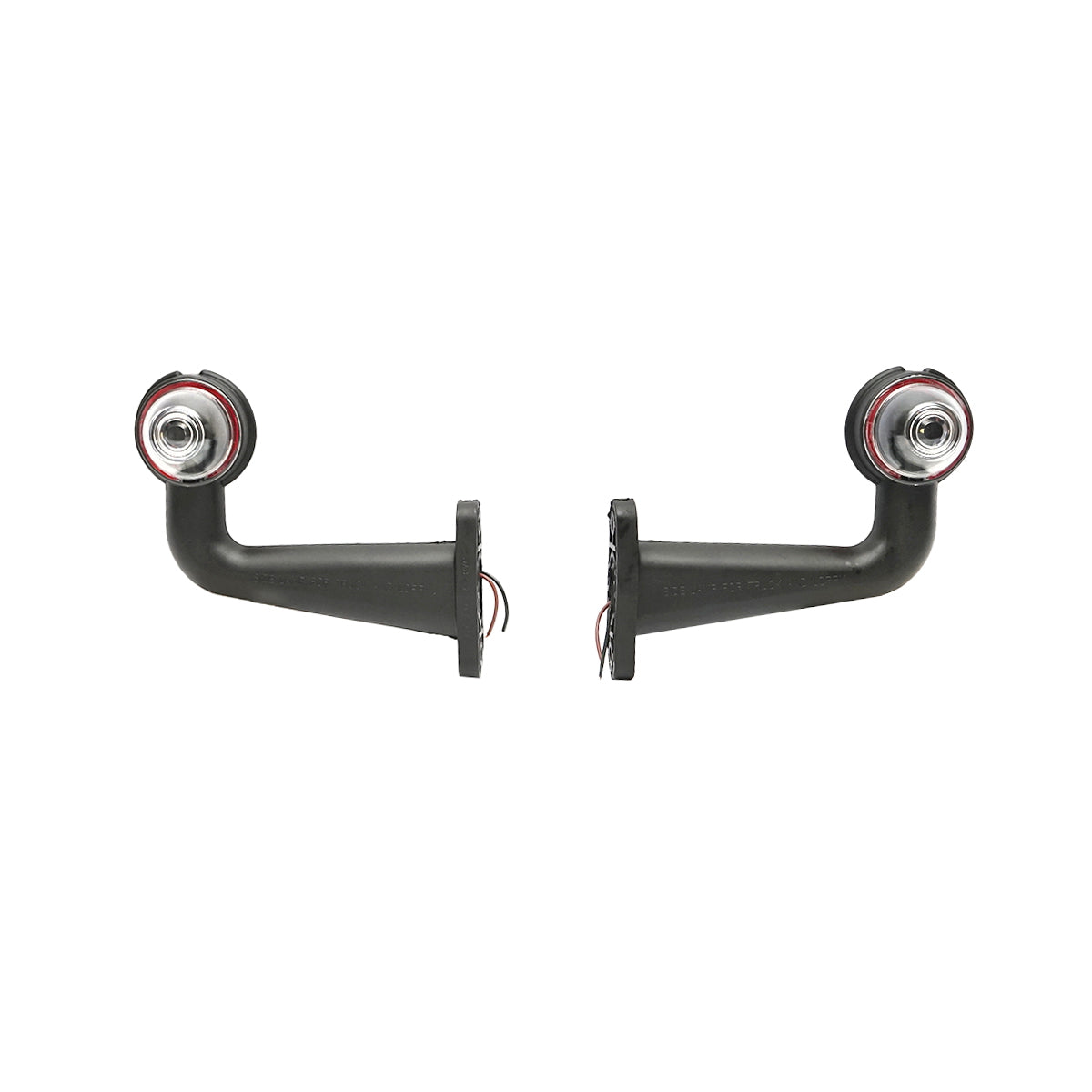 Side marker lights with LED 24V, red-white, elastic PVC /set