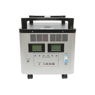 Portable station 2000W with LifePO4 battery 2016Wh, 2 LED bulbs 3W and 200W solar panel