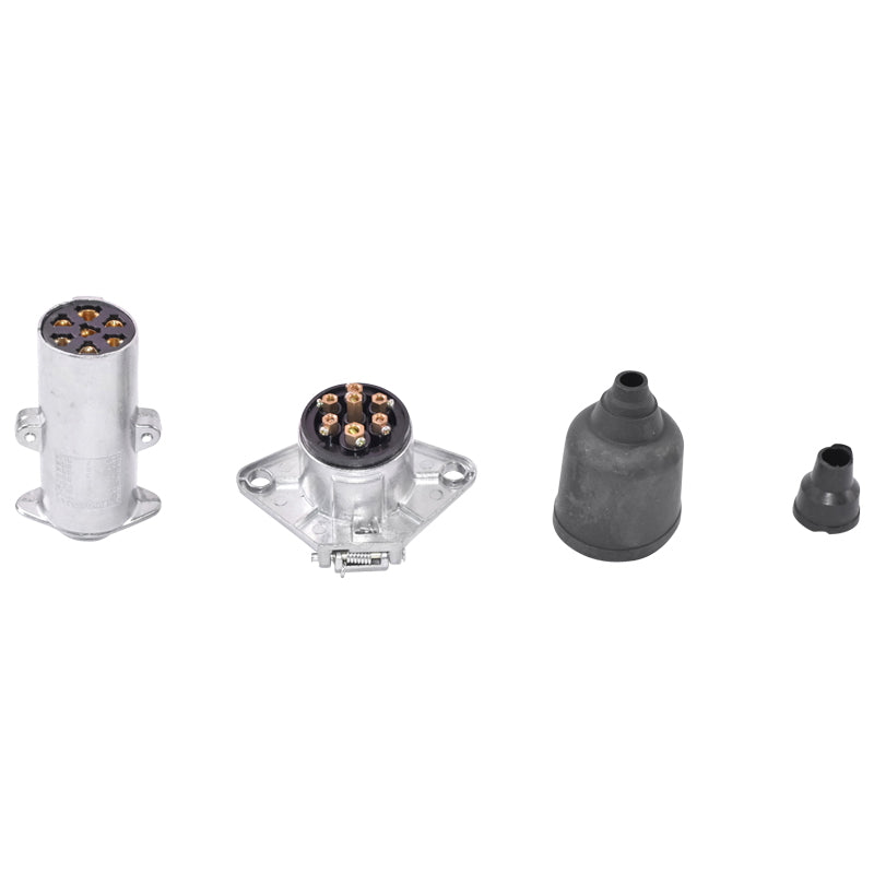 24V socket sheet for trailer (metal 6+1 P)