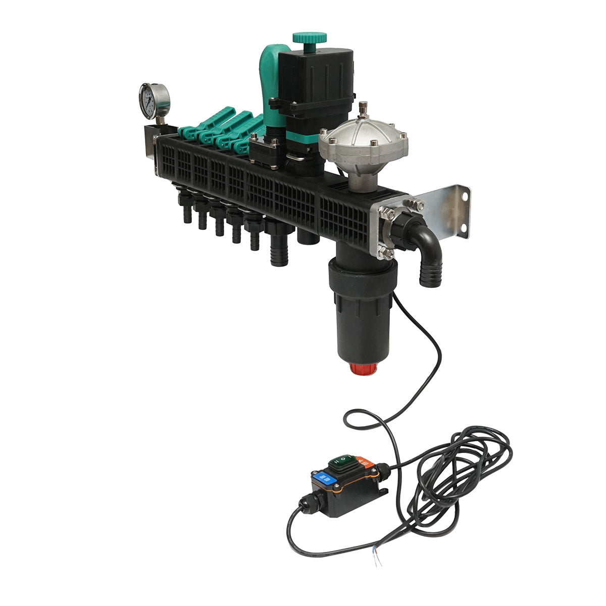 Herbicide distributor with 5 horsepower, filter, electric valve, and glycerin manometer 25 bar