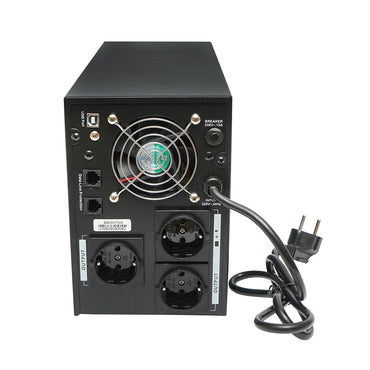 UPS 3000VA/1800W with 4x9Ah batteries and 3 shuko sockets, LCD, USB, AVR Breckner Germany