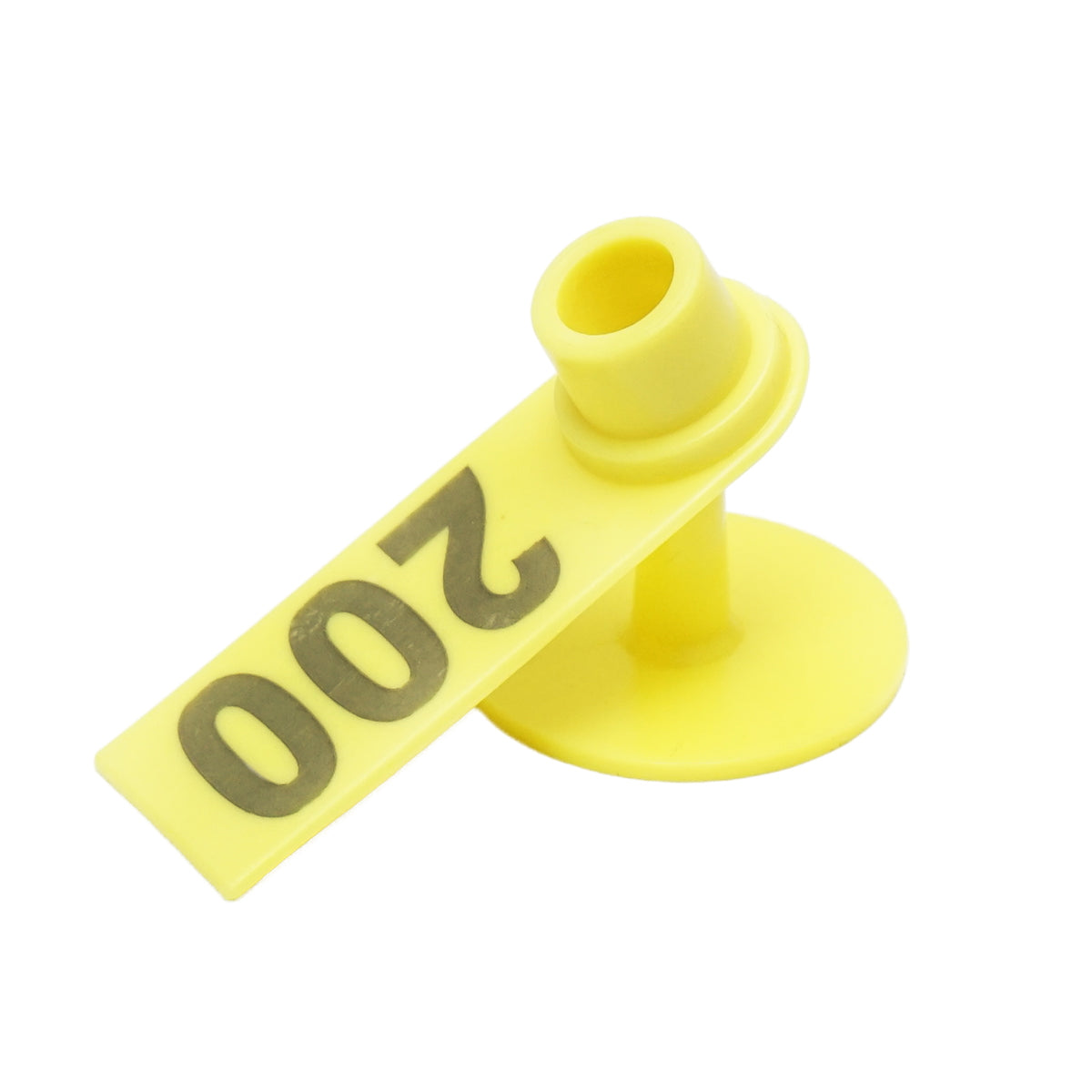 Set of 100 numbered yellow tags 101 - 200 for goats, sheep Breckner Germany