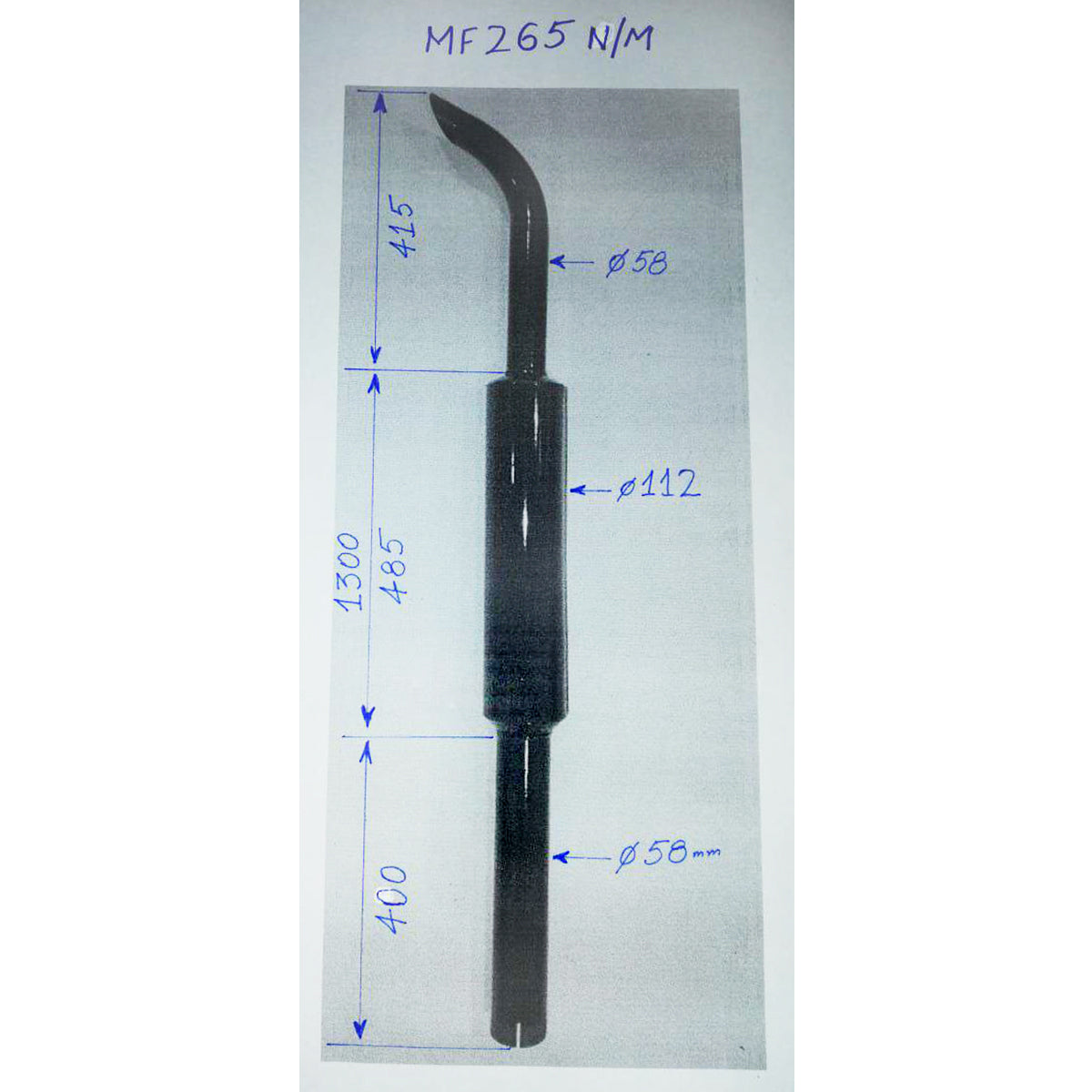 Exhaust muffler for Massey Ferguson 265 N/M