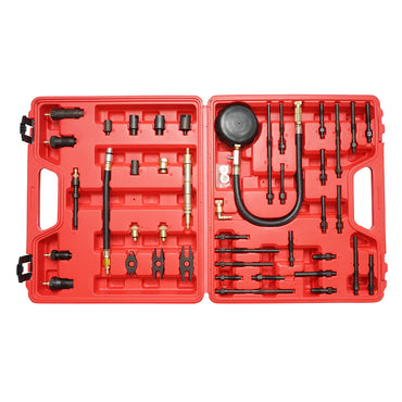 Engine compression tester kit for gasoline and diesel