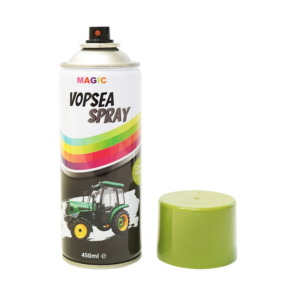 Professional green Claas type car spray paint with quick drying 450ml MAGIC