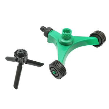 Rotating sprinkler with 3 arms and 2 wheels Breckner Germany