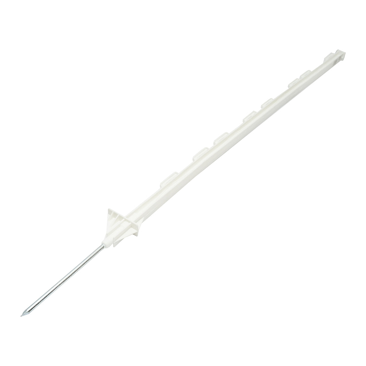 Plastic post 1210mm white for electric fence wire Breckner Germany