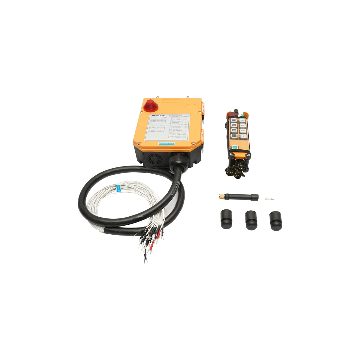 Wireless industrial remote control with 10 commands AC 220V and water protection Breckner Germany