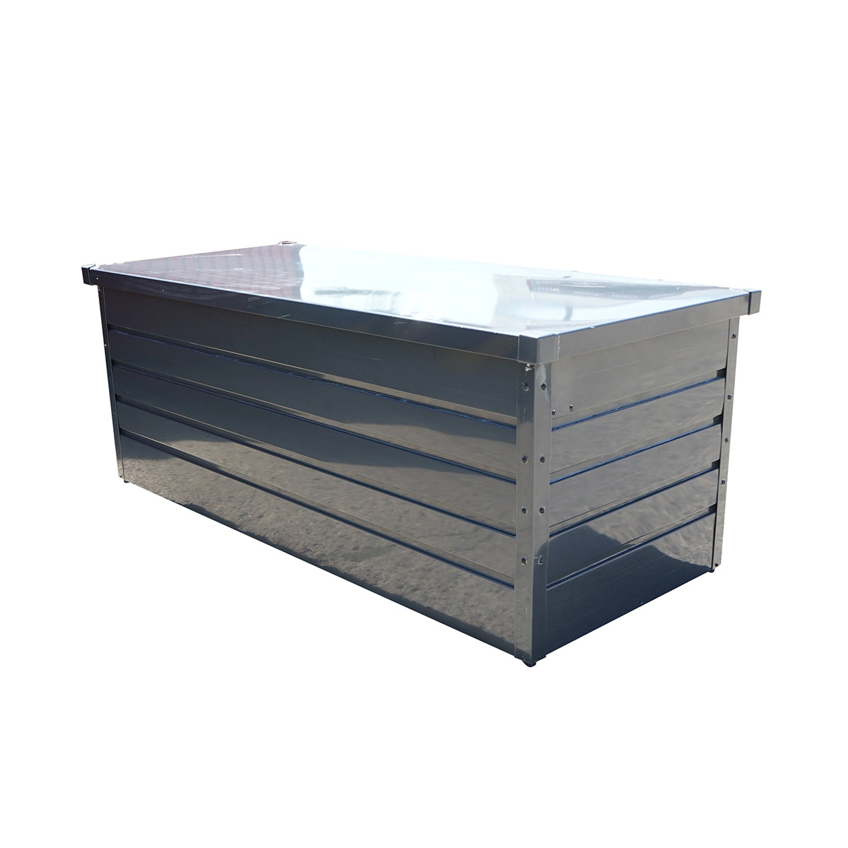 Box, metal storage chest type bench 165x70x63cm