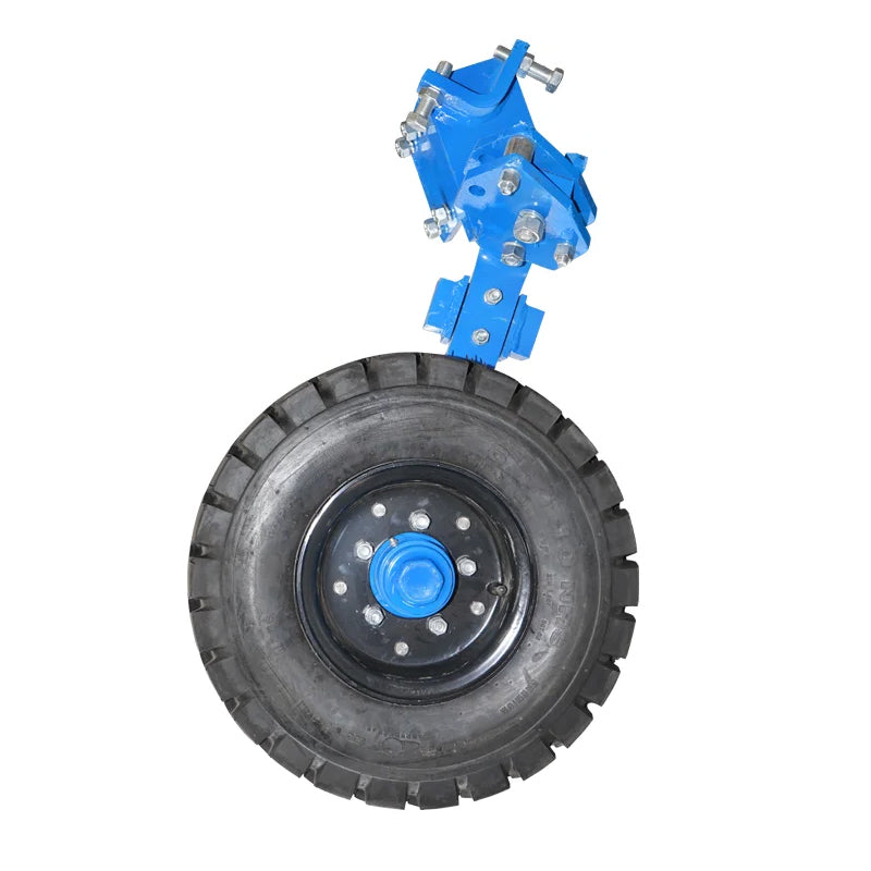 Wheel with arm, industrial tire 650/10 for hydraulic reversible plow.