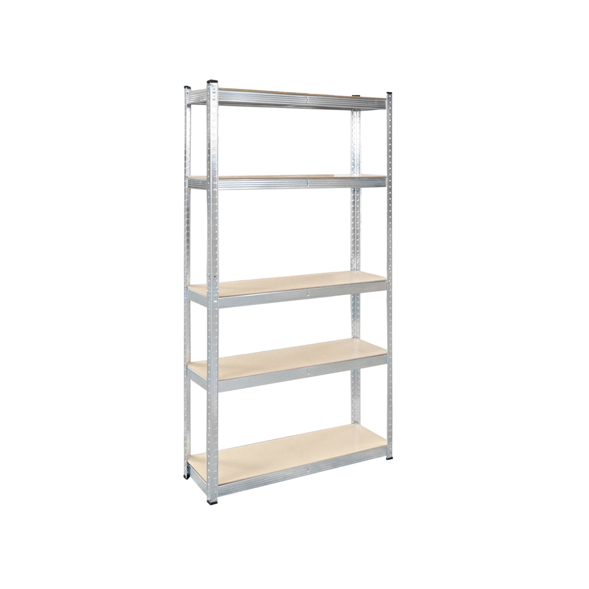 Metal shelf with 5 MDF shelves, 180x100x40cm, 175Kg/shelf, assembly without screws, galvanized