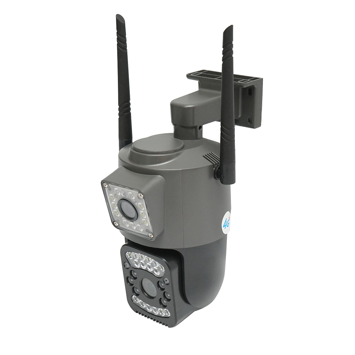 Dual lens surveillance camera 4G & WIFI, P2P 1080P, PTZ with motion sensor, human detection and V380 Pro application