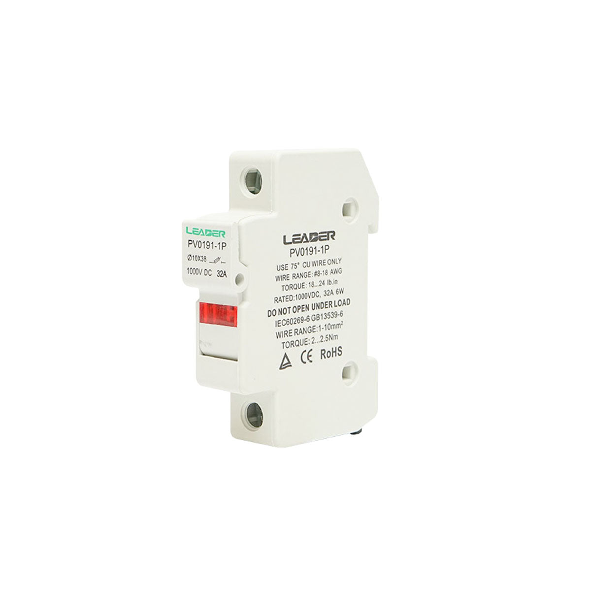 Base, fusible separator gPV for photovoltaic systems 1P, 1000V Leader